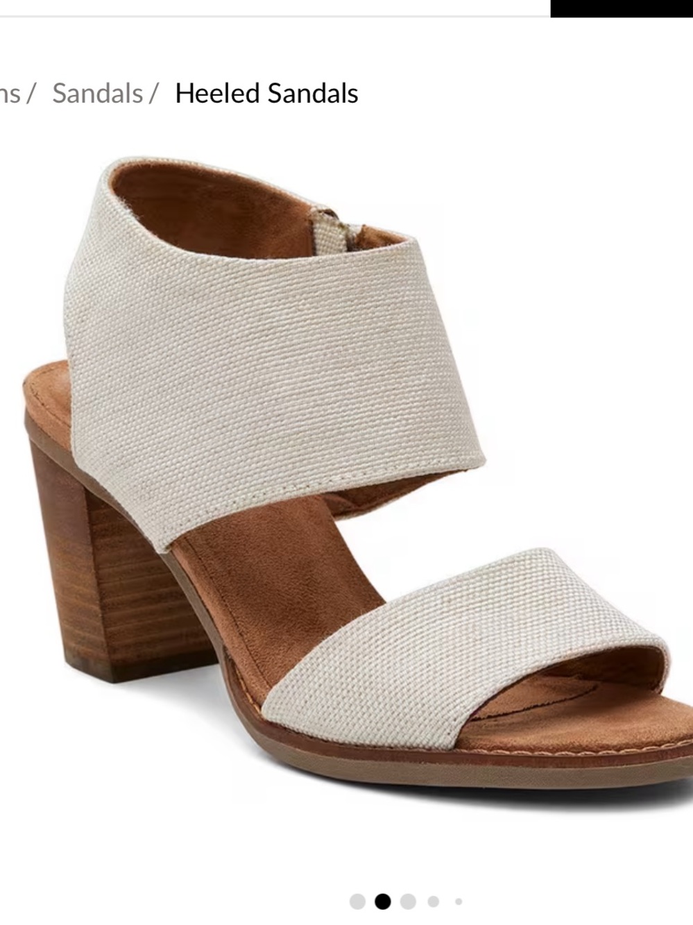 TOMS Women Majorca Cutout Heel Dress Sandal Size 6.5